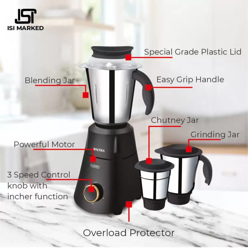 Baltra BMG-148 Turbo Watt 750 Mixer Grinder Baltra BMG-148 Turbo Watt 750 Mixer Grinder